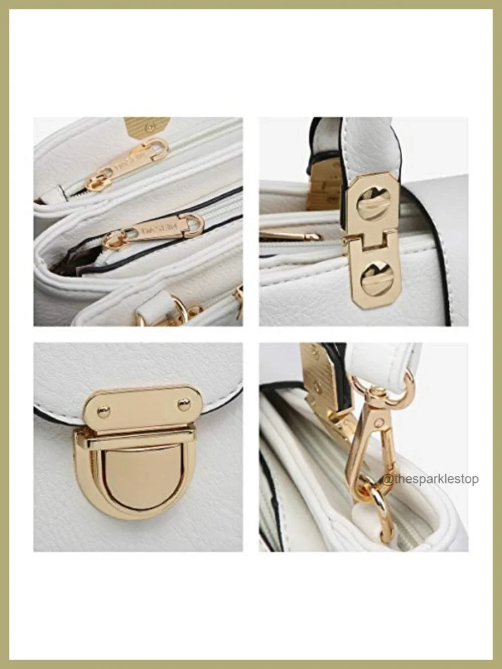 Vegan Leather Satchel Handbag Top Handle Tote Purse with Detachable Strap